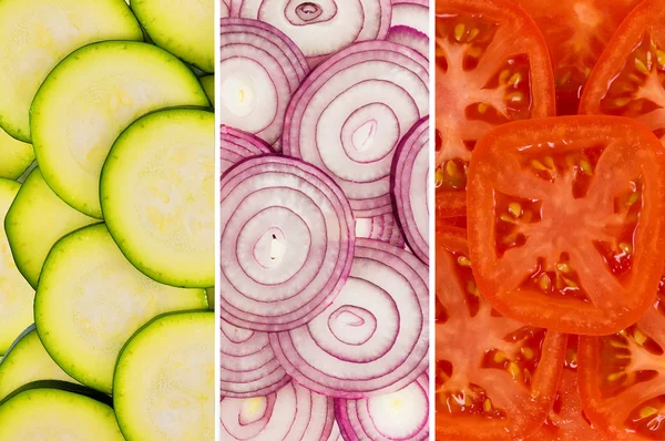 混合蔬菜西葫芦、 红洋葱和番茄 — 图库照片