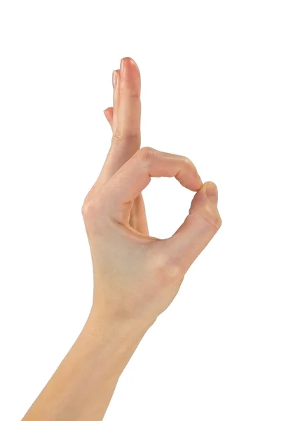 Mão mostrando gesto bem — Fotografia de Stock