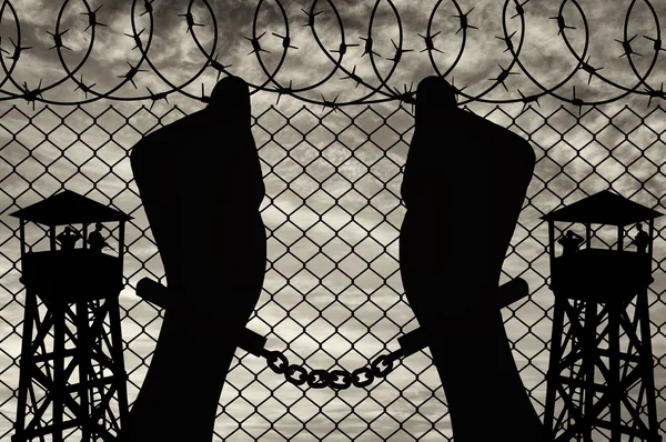 İnsan eli kelepçeli silüeti