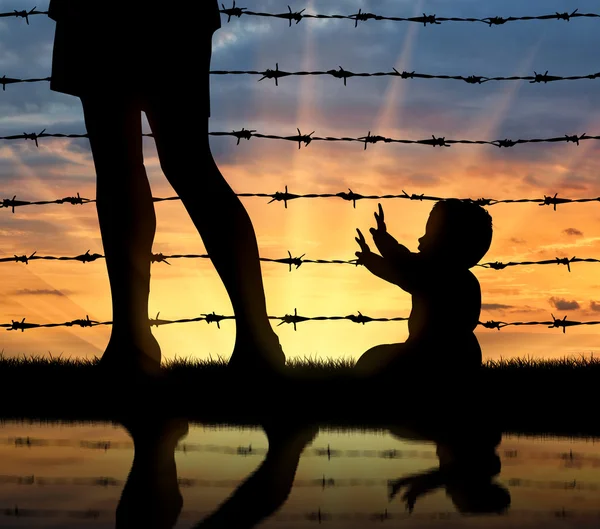 Concetto di famiglia rifugiato — Foto Stock