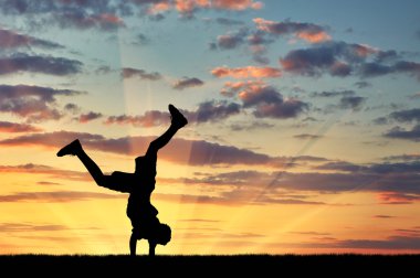 Mutlu çocuk silüeti