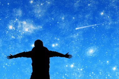  Mutlu bir adam silüeti