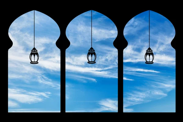Silhouette arches inside — Stock Photo, Image