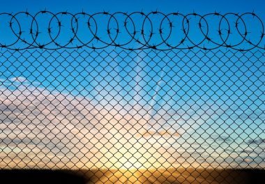  Silhouette of barbed wire  clipart