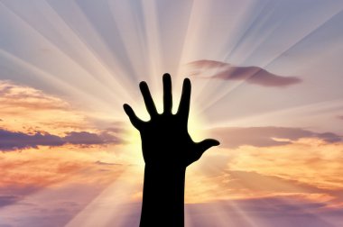 Siluet güneş kapsar 