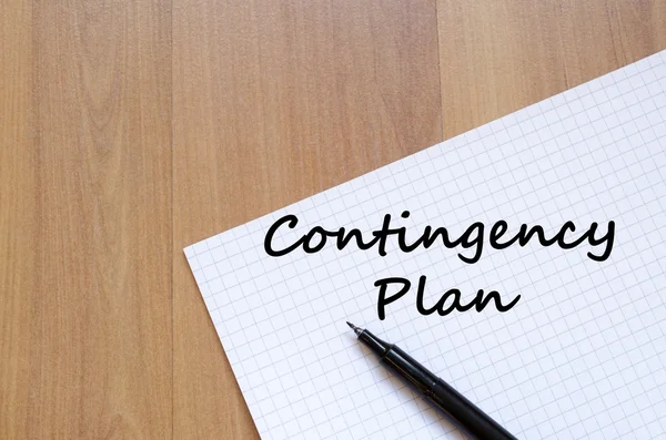 Contingency plan write on notebook — Stock Photo, Image