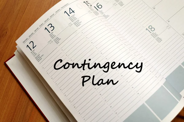 Contingency plan write on notebook — Stock Photo, Image