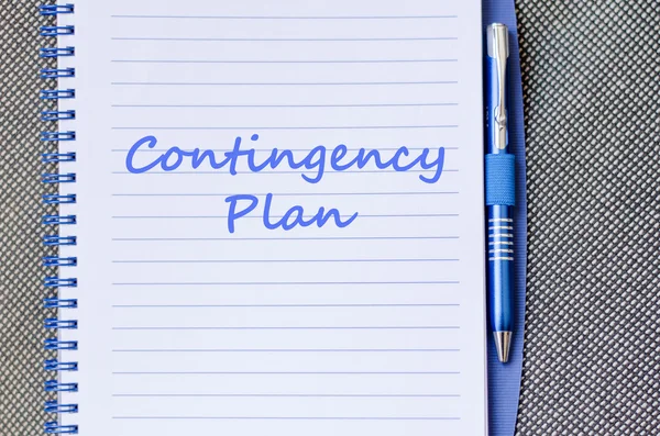 Contingency plan write on notebook — Stock Photo, Image