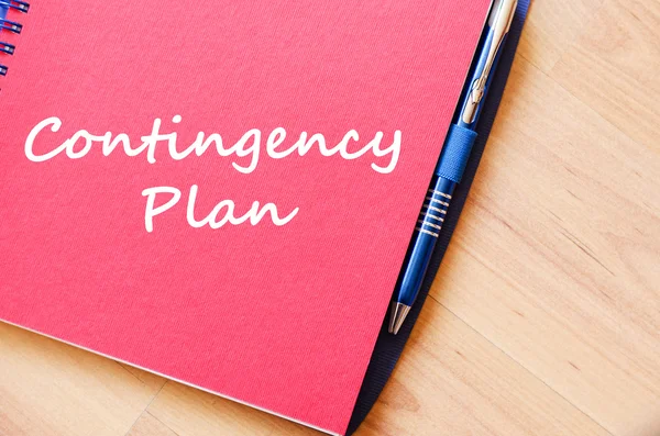 Contingency plan write on notebook — Stock Photo, Image