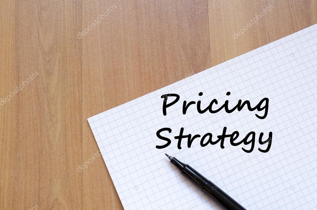 Pricing strategy write on notebook