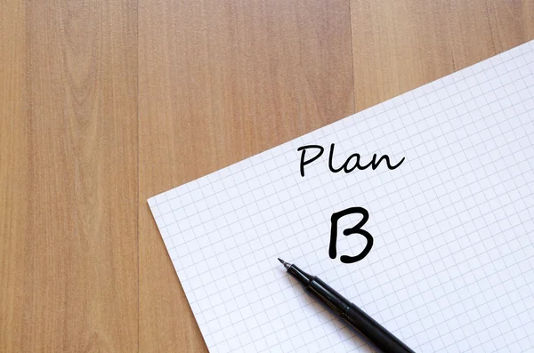 Plan b auf Notizbuch schreiben — Stockfoto