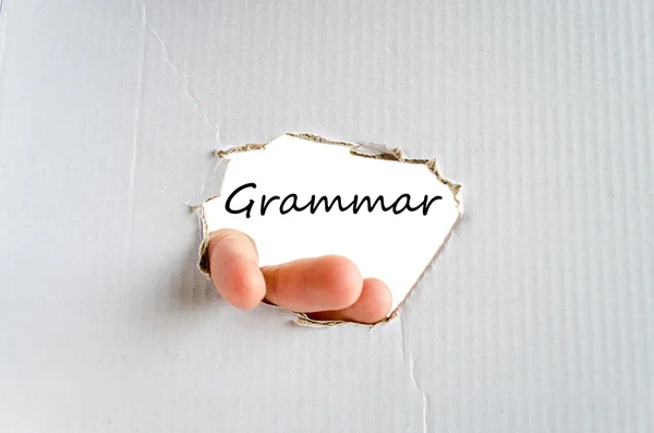 Grammatica tekst concept — Stockfoto
