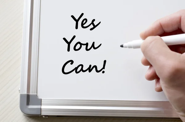 Yes you can written on whiteboard — Stock Photo, Image