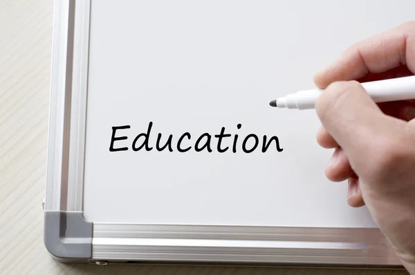 Educação escrita em quadro branco — Fotografia de Stock