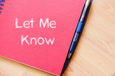 Bana bildirin defter üzerinde yazmak