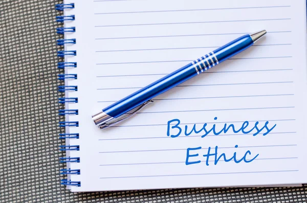 Business ethic write on notebook — Stock Photo, Image