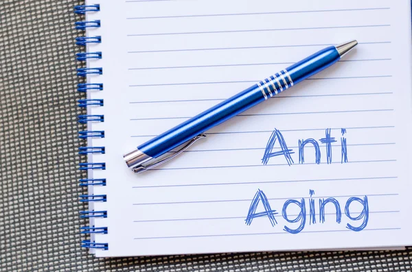 stock image Anti aging write on notebook