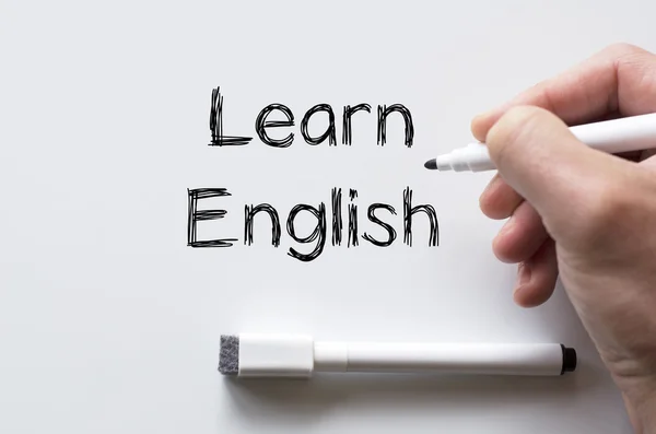 Learn english written on whiteboard — Stock Photo, Image