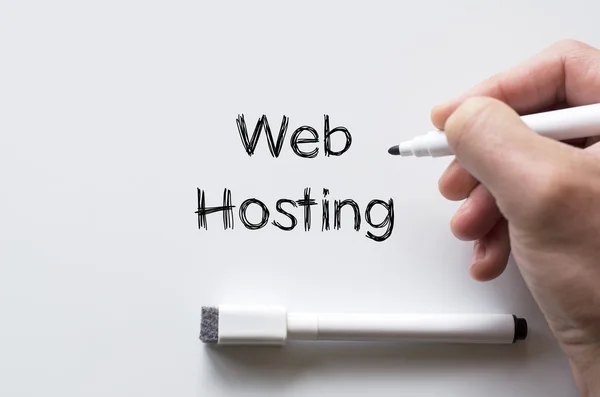 Web hosting written on whiteboard — Stock Photo, Image