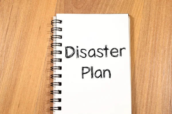 Disaster plan text concept — Stock Photo, Image