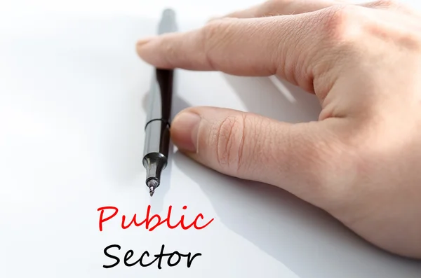 Koncept textu veřejného sektoru — Stock fotografie
