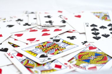 çok tozlu eski oyun kağıdı