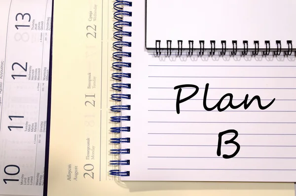 Plano b escrever no caderno — Fotografia de Stock