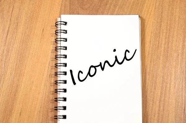 Iconica scrivere sul taccuino — Foto Stock