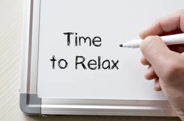 Time to relax written on whiteboard — Stock Photo, Image