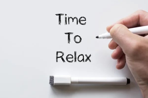 Time to relax written on whiteboard — Stock Photo, Image