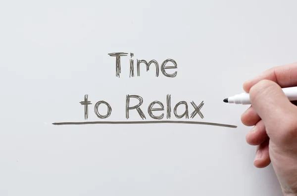 Time to relax written on whiteboard — Stock Photo, Image