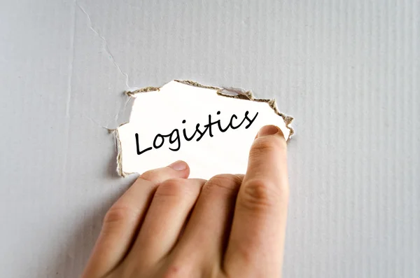 Logistiek tekst concept — Stockfoto