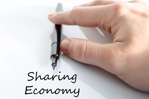Sharing economy text concept