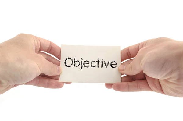 Objective text concept — Stock Photo, Image