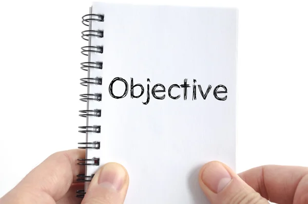 Objective text concept — Stock Photo, Image