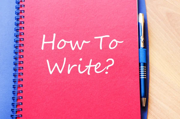 How to write write on notebook — Stock Photo, Image