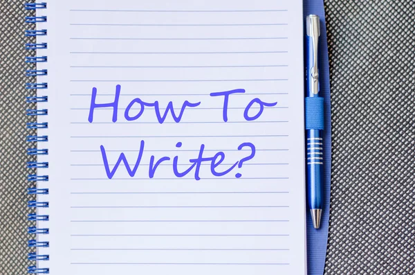 How to write write on notebook