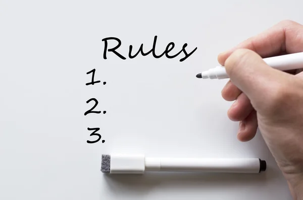 Rules written on whiteboard — Stock Photo, Image