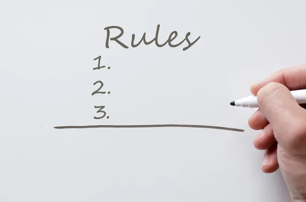 Κανόνες που γράφτηκαν για whiteboard — Φωτογραφία Αρχείου