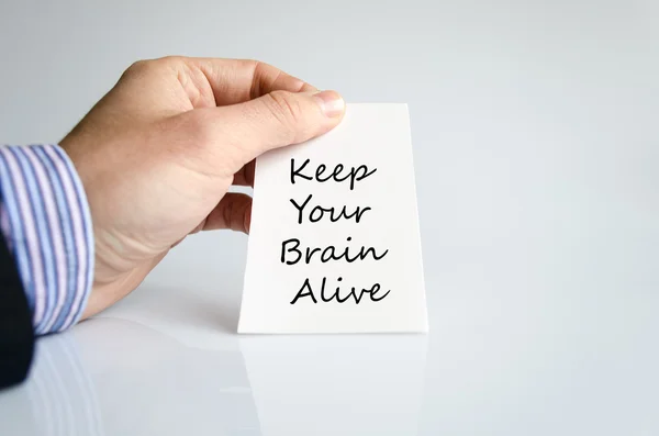 Keep your brain alive text concept — Stock Photo, Image