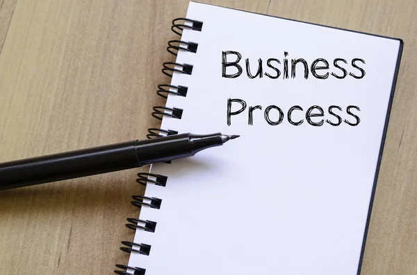 Business process write on notebook — Stock Photo, Image