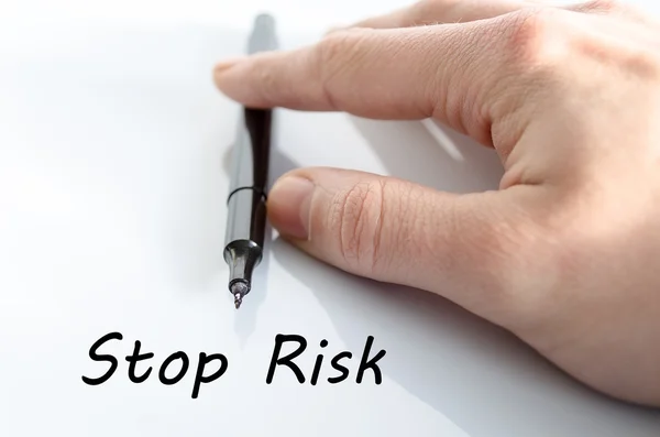 Stop risk text concept — Stock Photo, Image