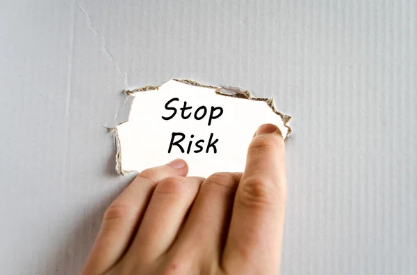 Stop risk text concept — Stock Photo, Image