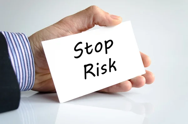 Stop risk text concept — Stock Photo, Image