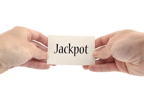 Koncepcja tekst Jackpot — Zdjęcie stockowe