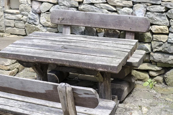 Wooden table and chairs — Stock Photo, Image