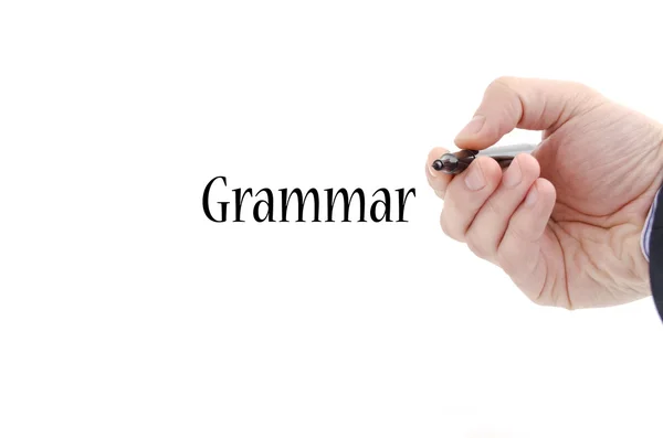 Grammatica tekst concept — Stockfoto