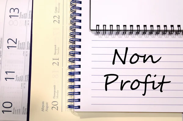 Nonprofit írni a notebook — Stock Fotó