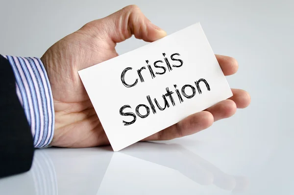 Crisis solution text concept — Stock Photo, Image