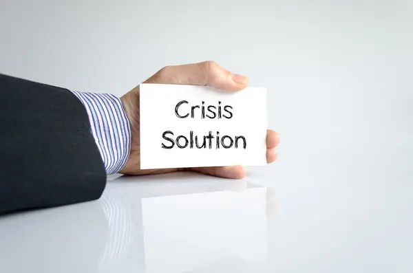 Crisis solution text concept — Stock Photo, Image